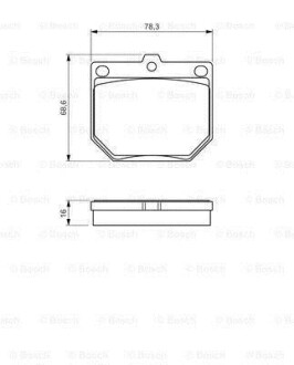 Тормозные колодки дисковые, комплект BOSCH 0 986 494 579