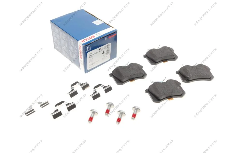 Колодки гальмівні (задні) VW Caddy III 04-/Peugeot 308 07-/Citroen C4 04- (Lucas) (87.2x53.2x16.3) BOSCH 0 986 494 596 (фото 1)
