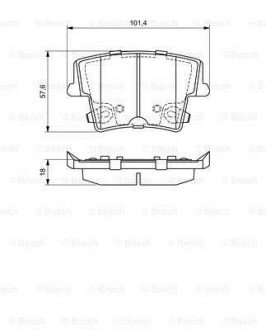 Колодки гальмівні (задні) Chrysler 300C 04-/Dodge Challenger 08-/Charger 11- BOSCH 0 986 494 678