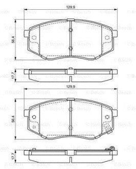 Колодки гальмівні (передні) Hyundai ix20/Kia Soul II 10- BOSCH 0 986 494 692