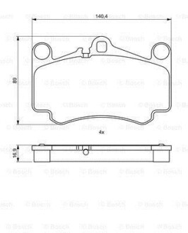 Тормозные колодки дисковые, комплект BOSCH 0 986 494 710