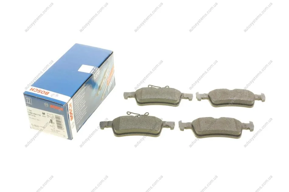 Гальмівні колодки, дискові. BOSCH 0 986 494 715 (фото 1)