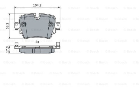 Тормозные колодки дисковые, комплект BOSCH 0 986 494 753