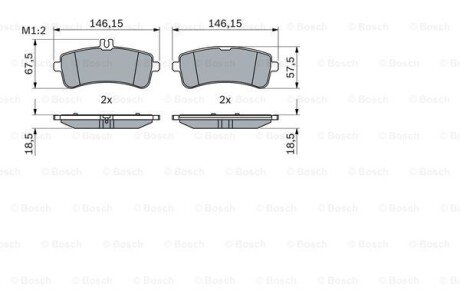 Гальмівні колодки, дискові BOSCH 0 986 494 764