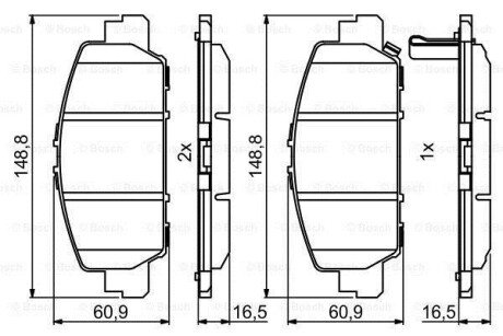 Колодки гальмівні (передні) Honda HR-V 15- BOSCH 0 986 494 773