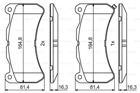 Тормозные колодки дисковые, комплект BOSCH 0 986 494 871