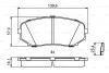 Колодки гальмівні (передні) Mazda CX-7 2.2-3.7 06- BOSCH 0 986 494 879 (фото 1)