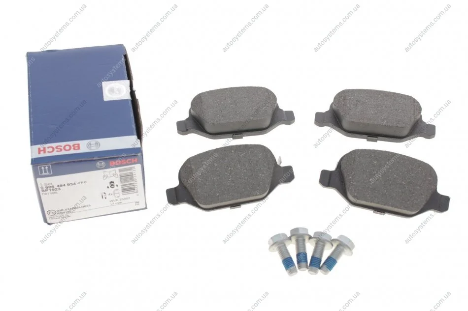 Колодки гальмівні (задні) Fiat 500L 12- BOSCH 0 986 494 934 (фото 1)