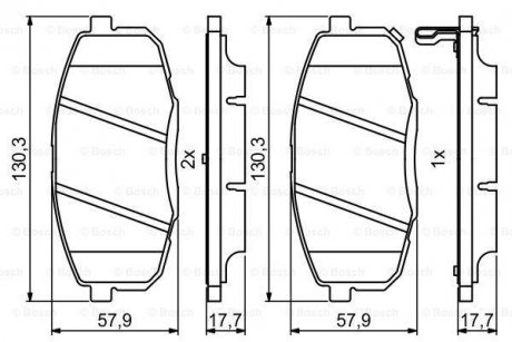 Тормозные колодки, дисковые. BOSCH 0 986 494 995 (фото 1)