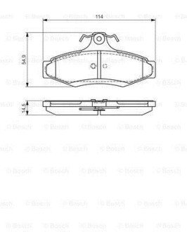 Колодки гальмівні (задні) Daewoo Nubira 97-/Leganza 97-04/Chevrolet Astra 99-11/Vectra 96-98 BOSCH 0 986 495 068