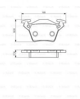 Тормозные колодки, дисковые. BOSCH 0 986 495 074 (фото 1)