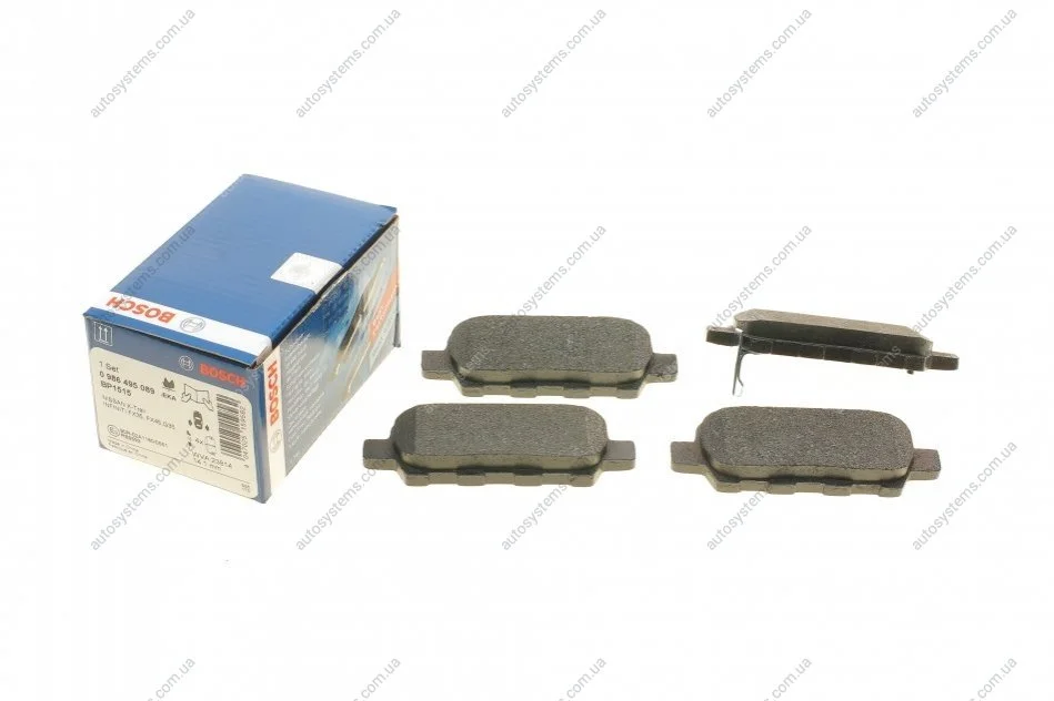 Тормозные колодки, дисковые. BOSCH 0 986 495 089 (фото 1)