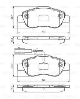 Тормозные колодки дисковые, комплект BOSCH 0 986 495 097