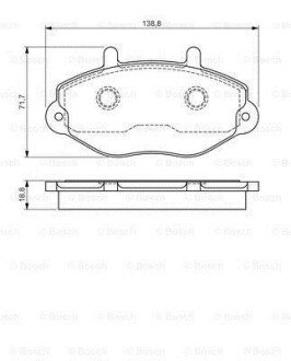 Колодки гальмівні (передні) Ford Transit 91-00 15 BOSCH 0 986 495 112