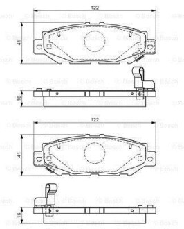 Тормозные колодки дисковые, комплект BOSCH 0 986 495 122