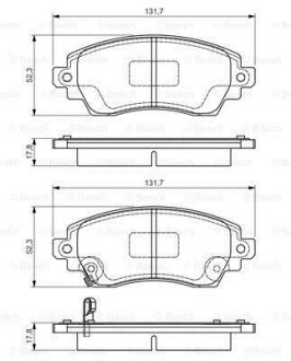 Тормозные колодки дисковые, комплект BOSCH 0 986 495 132