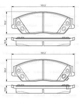 Колодки гальмівні (передні) Toyota Camry 11-18 BOSCH 0 986 495 149