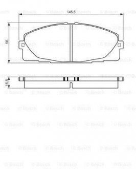 Колодки гальмівні (передні) Toyota Hiace IV/V 05- BOSCH 0 986 495 152 (фото 1)