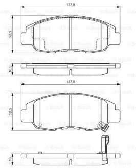 Тормозные колодки дисковые, комплект BOSCH 0 986 495 153