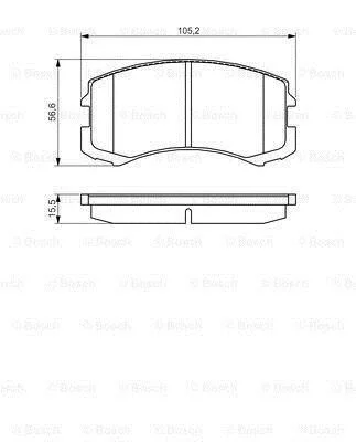 Тормозные колодки дисковые, комплект BOSCH 0 986 495 158 (фото 1)