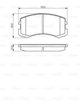 Тормозные колодки дисковые, комплект BOSCH 0 986 495 158