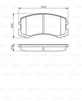 Тормозные колодки дисковые, комплект BOSCH 0 986 495 158