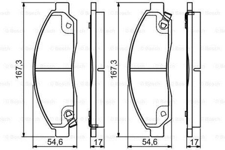 Колодки гальмівні (передні) Chevrolet Colorado 03-12/Isuzu D-Max 07-12 BOSCH 0 986 495 159