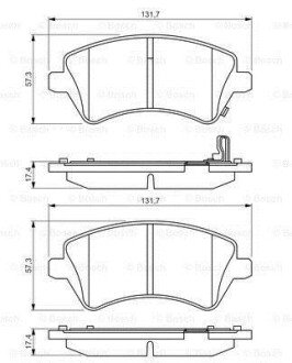 Колодки гальмівні (передні) Toyota Corolla 02-07 BOSCH 0 986 495 243