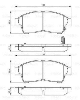 Колодки гальмівні (передні) Toyota Camry/Corolla 91-01 BOSCH 0 986 495 257