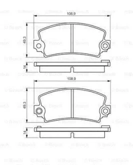 Тормозные колодки дисковые, комплект BOSCH 0 986 495 270