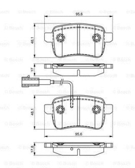 Тормозные колодки дисковые, комплект BOSCH 0 986 495 305