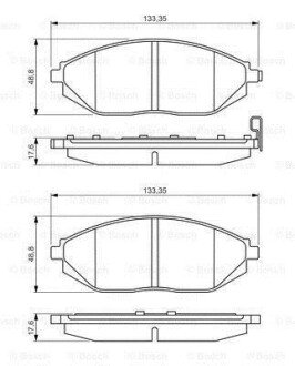 Колодки гальмівні (передні) Chevrolet Spark/Matiz 10- BOSCH 0 986 495 349