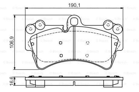 Колодки гальмівні (передні) Audi Q7 06-15/Porsche Cayenne/VW Touareg 02-10 BOSCH 0 986 495 435