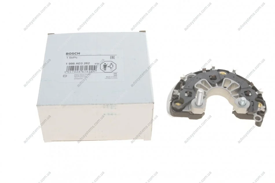 Міст генератора діодний Opel Movano/Renault Kangoo 1.2-2.0/2.0D/2.5D 97-14 BOSCH 1 986 AE0 262 (фото 1)
