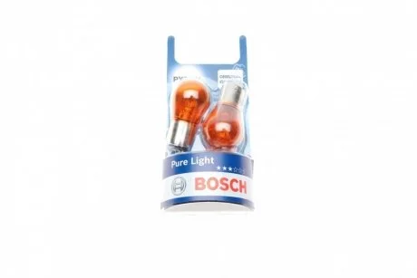 Автолампа PY21W 12V 21W BAU15s (к-кт 2шт) BOSCH 1 987 301 018