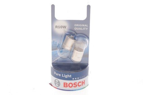 Автолампа R10W 12V 10W BA15s Pure Light (блістер/к-кт 2шт) BOSCH 1 987 301 019