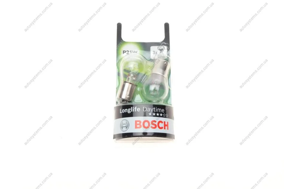 Автолампа P21W 12V 21W BA15s Longlife Daytime (к-кт 2шт) (BL) BOSCH 1 987 301 050 (фото 1)