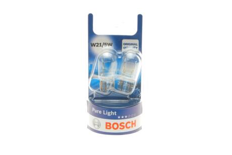 Автолампа W21/5W 12V 21/5W W3x16q Pure Light (без цоколя) BOSCH 1 987 301 079