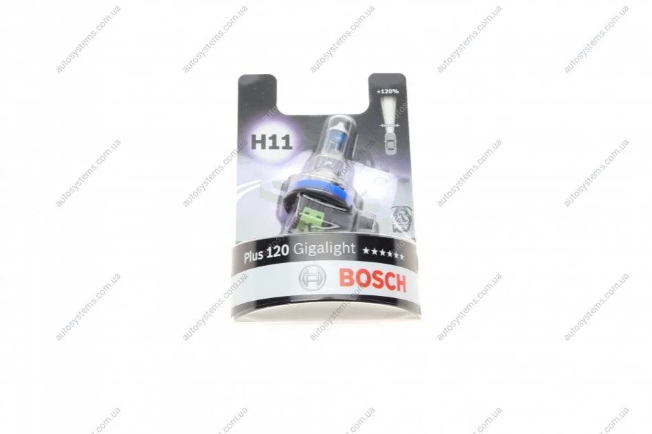 Автолампа H11 12V 55W PGJ19-2 Gigalight +120% BOSCH 1 987 301 133 (фото 1)