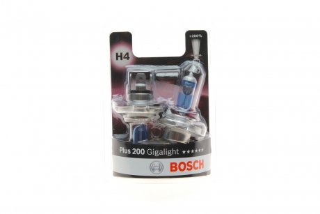 Автолампа H4 12V 60/55W P43t Plus 200 Gigalight (к-кт 2 шт) BL BOSCH 1 987 301 435