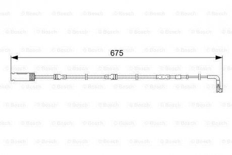 Датчик зносу гальмівних колодок (передніх) BMW 3 (E90/E92/E93) 07-13 (L=675mm) BOSCH 1 987 473 051