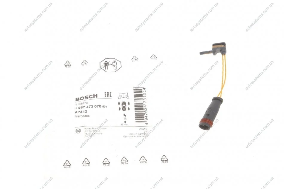 Датчик износа, тормоз. BOSCH 1 987 473 070 (фото 1)