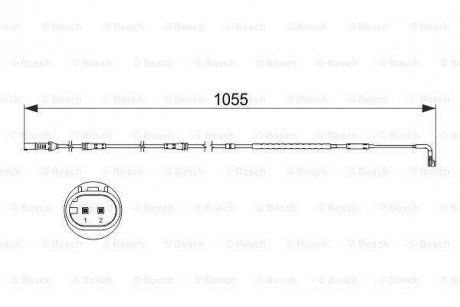 Датчик зносу гальмівних колодок (передніх) BMW 7 (F01-F04) 08-15 (L=1055mm) BOSCH 1 987 473 506