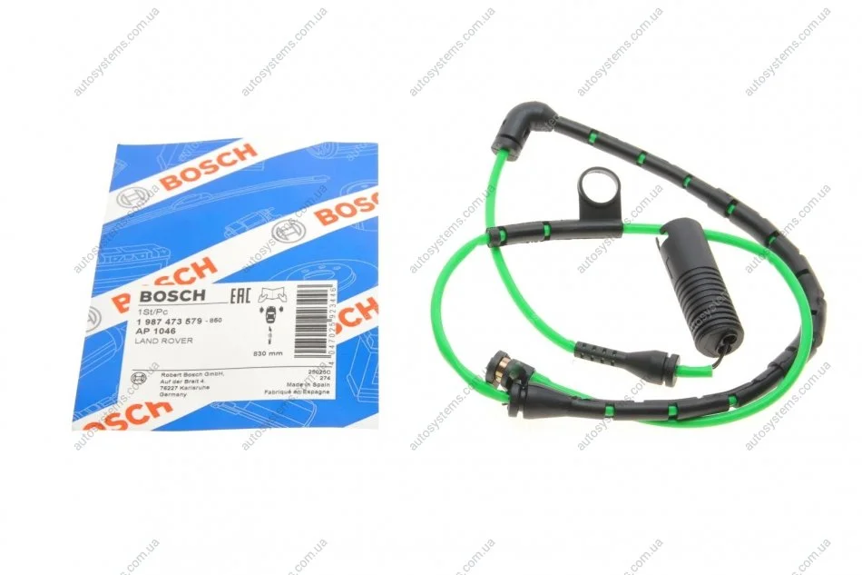 Датчик зносу гальмівних колодок (передніх) Land Rover Range Rover III 09-12 (L=830mm) BOSCH 1 987 473 579 (фото 1)
