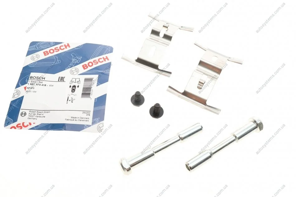 Планка супорта (переднього) прижимна (к-кт) Audi Q7/VW Touareg 04-15 BOSCH 1 987 474 418 (фото 1)
