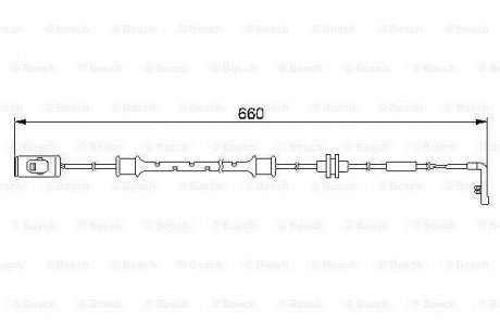 Датчик зносу гальмівних колодок (передніх) Opel Vectra B 95-03 (L=660mm) BOSCH 1 987 474 972