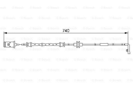 Датчик износа тормозных колодок BOSCH 1 987 474 973