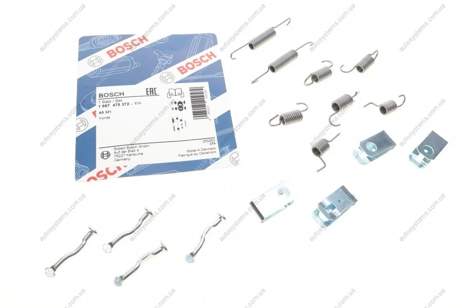 Комплект пружинок колодок ручника Honda FR-V/Stream 01- BOSCH 1 987 475 372 (фото 1)