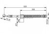 Шланг гальмівний (передній) Hyundai Matrix 01-10 (R) (511mm) BOSCH 1 987 476 189 (фото 2)