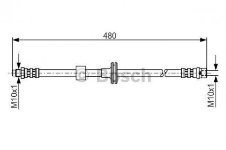 Шланг гальмівний (передній) MB C-class (W202)/S (W140/C140) 91-00 BOSCH 1 987 476 778